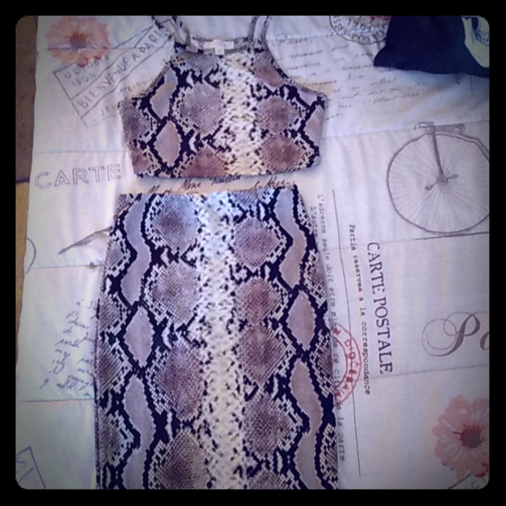 Snake skin two-piece